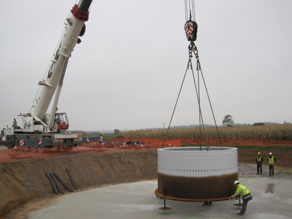Anchor cage crane positioning Wind farm BoP