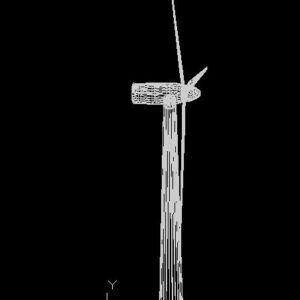 Generic wind turbines 3D AutoCAD Block - Wind farm BoP
